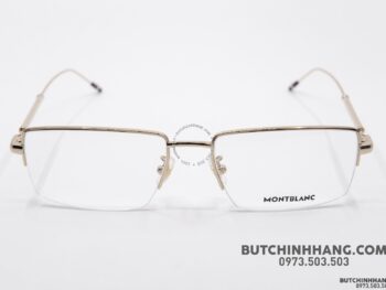 Gọng kính Montblanc Semi - Rimless Gold Plate MB0113O - gong kinh montblanc semi rimless gold plate mb0113o 6