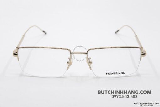 Gọng kính Montblanc Semi - Rimless Gold Plate MB0113O - Hình ảnh 3