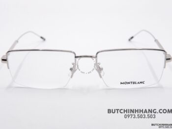Gọng kính Montblanc Semi - Rimless Silver Plate MB0113O - gong kinh montblanc semi rimless silver plate mb0113o 5