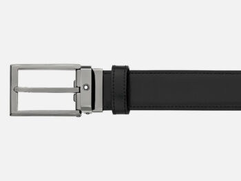 Thắt lưng Montblanc Rectangular Shiny Ruthenium finish Pin Buckle Belt 118433 - that lung montblanc rectangular shiny ruthenium finish pin buckle belt 118433