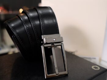 Thắt lưng Montblanc Rectangular Shiny Ruthenium finish Pin Buckle Belt 118433 - that lung montblanc rectangular shiny ruthenium finish pin buckle belt 118436