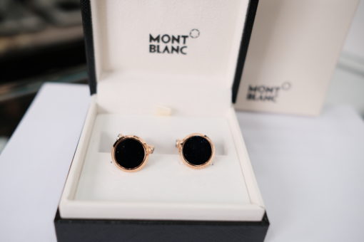 Khuy măng sét Montblanc Stainless Steel Cuff Links 112908 Khuy Măng Sét Cufflinks Montblanc Mới Nguyên Hộp 2