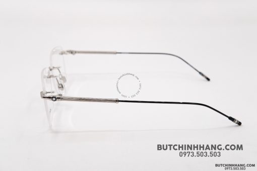 Gọng kính Montblanc Rimless Silver Eyeglasses 00380 Gọng kính Montblanc Mới Nguyên Hộp 5