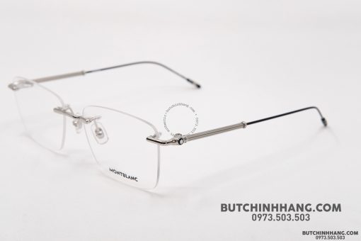 Gọng kính Montblanc Rimless Silver Eyeglasses 00380 Gọng kính Montblanc Mới Nguyên Hộp 3