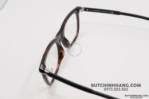 Gọng kính Montblanc Rectangular Eyeglasses Havana/Black MB610 Gọng kính Montblanc Mới Nguyên Hộp 3