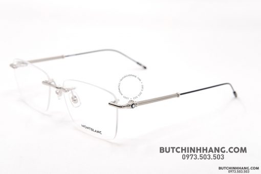 Gọng kính Montblanc Rimless Silver Eyeglasses 00380 Gọng kính Montblanc Mới Nguyên Hộp