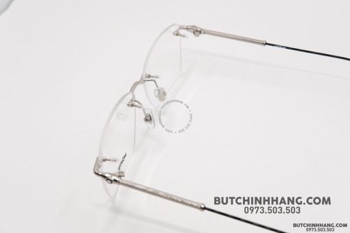 Gọng kính Montblanc Rimless Silver Eyeglasses 00380 Gọng kính Montblanc Mới Nguyên Hộp 4