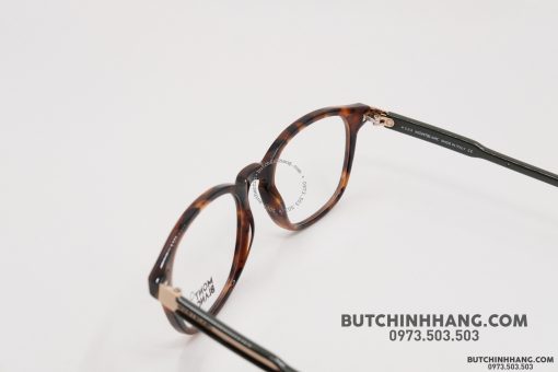 Gọng kính Montblanc Oval Eyeglasses Dark Havana/Green/Bronze MB632