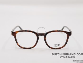 Gọng kính Montblanc Oval Eyeglasses Dark Havana/Green/Bronze MB632 - gong kinh montblanc oval eyeglasses dark havanagreenbronze mb632