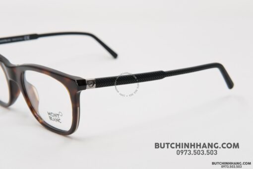 Gọng kính Montblanc Rectangular Eyeglasses Havana/Black MB610 - Hình ảnh 8