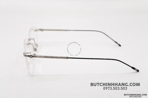 Gọng kính Montblanc Rimless Silver Eyeglasses 00380 - Hình ảnh 5
