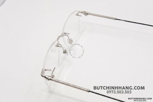 Gọng kính Montblanc Rimless Silver Eyeglasses 00380 - Hình ảnh 4