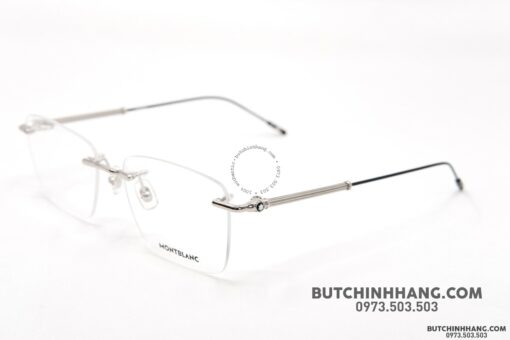 Gọng kính Montblanc Rimless Silver Eyeglasses 00380