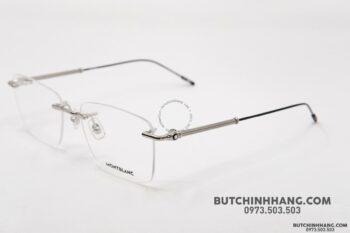 Gọng kính Montblanc Rimless Silver Eyeglasses 00380 - gong kinh montblanc rimless silver eyeglasses 387
