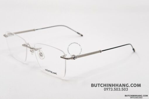 Gọng kính Montblanc Rimless Silver Eyeglasses 00380 - Hình ảnh 3