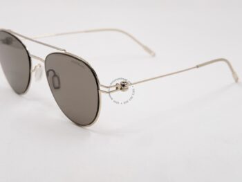 Chất liệu: metal mạ vàng 8 Kính mát Montblanc Brown Aviator Unisex Sunglasses MB0001S - kinh mat montblanc brown aviator unisex sunglasses mb0001s 5