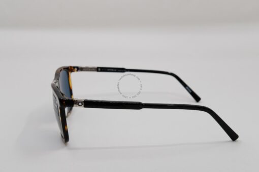 Kính mát Montblanc Rectangular Sunglasses Vintage Havana/Black MB647S - Hình ảnh 5
