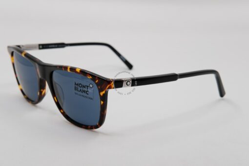 Kính mát Montblanc Rectangular Sunglasses Vintage Havana/Black MB647S - Hình ảnh 3