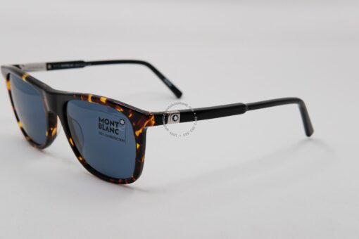 Kính mát Montblanc Rectangular Sunglasses Vintage Havana/Black MB647S - Hình ảnh 2