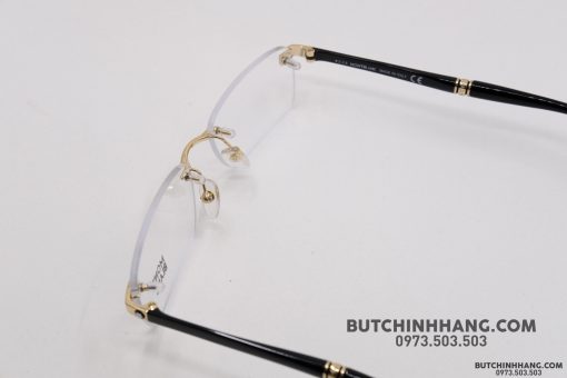 Gọng kính Montblanc Rimless Gold Eyeglasses 9101 Gọng kính Montblanc Mới Nguyên Hộp 3