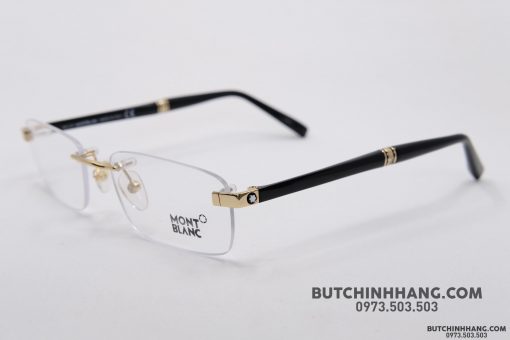 Gọng kính Montblanc Rimless Gold Eyeglasses 9101 Gọng kính Montblanc Mới Nguyên Hộp