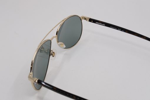 Kính mát Montblanc Established Gold/Havana – Green Sunglasses MB0054S Kính Mát Montblanc Mới Nguyên Hộp 4