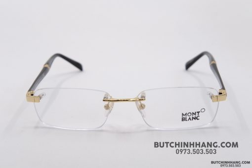 Gọng kính Montblanc Rimless Gold Eyeglasses 9101 Gọng kính Montblanc Mới Nguyên Hộp 2