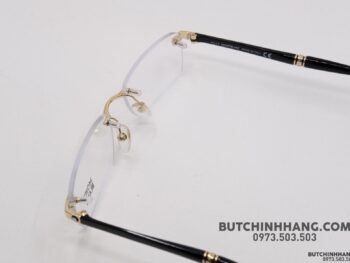 Gọng kính Montblanc Rimless Gold Eyeglasses 9101 - gong kinh montblanc rimless gold eyeglasses 9105
