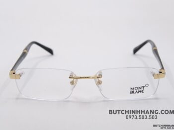 Gọng kính Montblanc Rimless Gold Eyeglasses 9101 - gong kinh montblanc rimless gold eyeglasses 9107