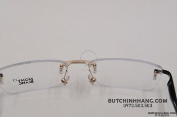 Gọng kính Montblanc Rimless Rose Gold Eyeglasses 577 - gong kinh montblanc rimless rose gold eyeglasses 577