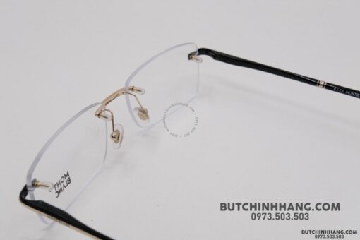 Gọng kính Montblanc Rimless Rose Gold Eyeglasses 577 - Hình ảnh 4