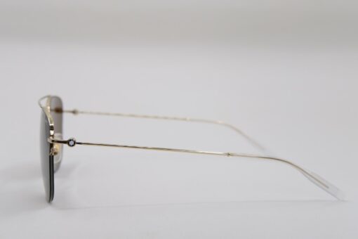 Kính mát Montblanc Established Gold - Brown Sunglasses MB0096S - Hình ảnh 3