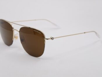 Kính mát Montblanc Established Gold - Brown Sunglasses MB0096S - kinh mat montblanc established gold brown sunglasses mb0096s 4