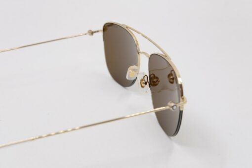 Kính mát Montblanc Established Gold - Brown Sunglasses MB0096S - Hình ảnh 6