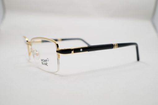 Gọng kính Montblanc Gold Semi-rimless eyeglasses MB488 030 Gọng kính Montblanc Mới Nguyên Hộp 2