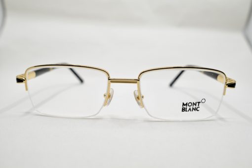 Gọng kính Montblanc Gold Semi-rimless eyeglasses MB488 030 Gọng kính Montblanc Mới Nguyên Hộp