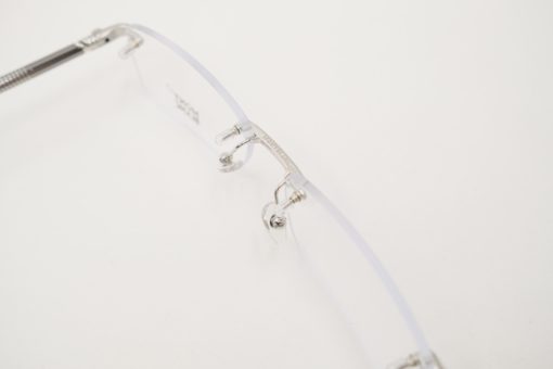 Gọng kính Montblanc Silver Rimless Eyeglasses MB492 Gọng kính Montblanc Mới Nguyên Hộp 9