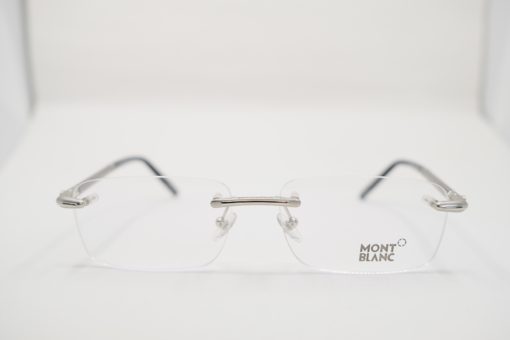Gọng kính Montblanc Silver Rimless Eyeglasses MB492 Gọng kính Montblanc Mới Nguyên Hộp 2