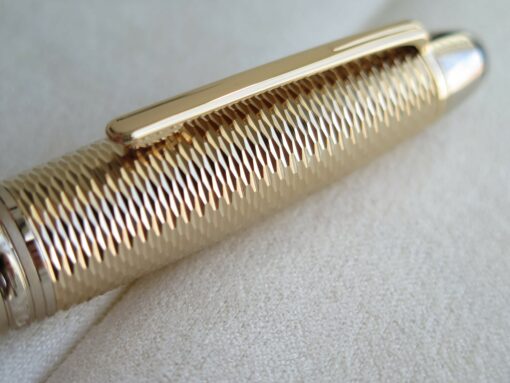 Bút Montblanc Meisterstuck Solitaire Geometry Champagne Gold Legrand Rollerball Pen 118102 - Image 3