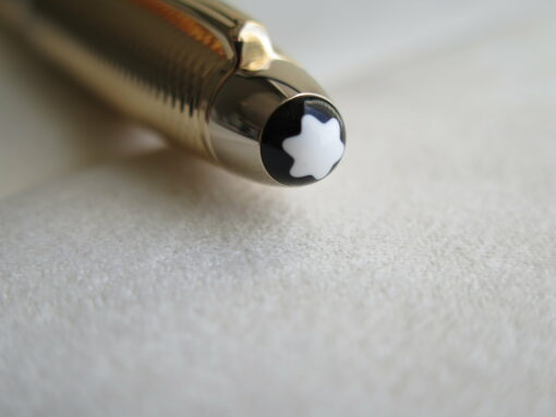 Bút Montblanc Meisterstuck Solitaire Geometry Champagne Gold Legrand Rollerball Pen 118102 - Image 4