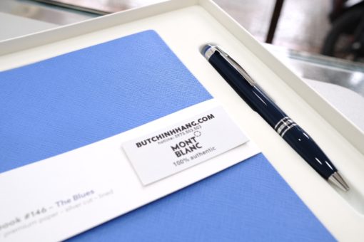 Bộ set bút quà tặng Montblanc StarWalker Blue Planet Precious Resin Ballpoint Pen & sổ da