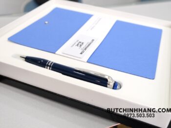 Bộ set bút quà tặng Montblanc StarWalker Blue Planet Precious Resin Ballpoint Pen & sổ da - bo set but qua tang montblanc starwalker blue planet precious resin ballpoint pen amp so da 6