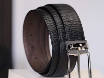 Thắt lưng Montblanc Reversible Cut-to-Size Business Belt- Black/Brown 118436 - that lung montblanc contemporary reversible leather belt 38164
