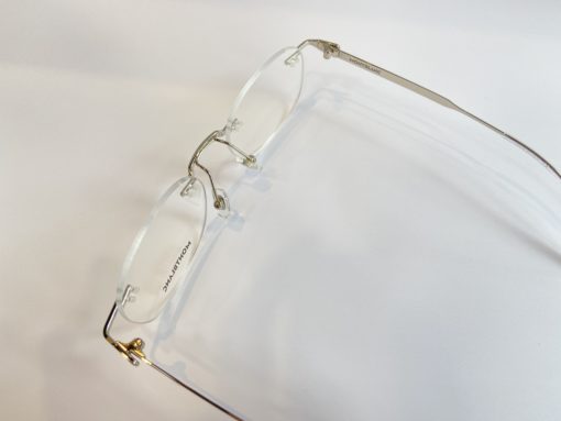 Gọng kính Montblanc Rimless Silver Eyeglasses MB0147O Gọng kính Montblanc Mới Nguyên Hộp 3