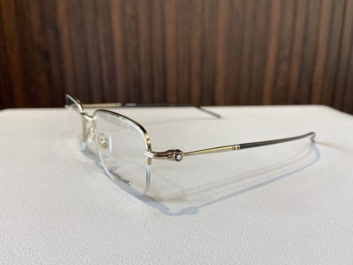 Gọng kính Montblanc Semi-Rimless Gold Eyeglasses MB0131O Gọng kính Montblanc Mới Nguyên Hộp 3