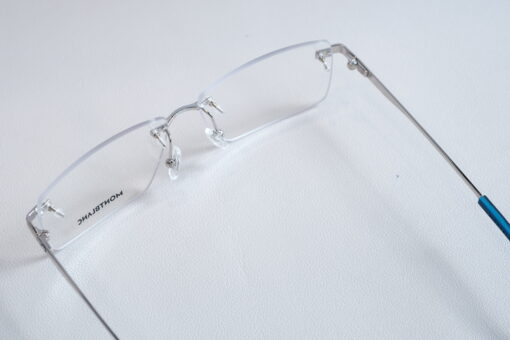 Gọng kính Montblanc Rimless Silver Eyeglasses MB0105O Gọng kính Montblanc Mới Nguyên Hộp 9