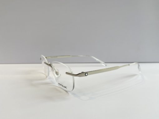 Gọng kính Montblanc Rimless Silver Eyeglasses MB0147O Gọng kính Montblanc Mới Nguyên Hộp 2