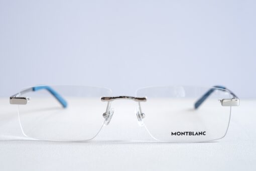 Gọng kính Montblanc Rimless Silver Eyeglasses MB0105O Gọng kính Montblanc Mới Nguyên Hộp 2