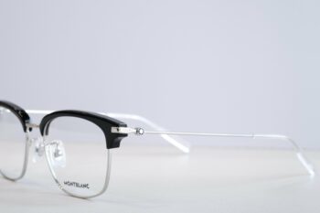 Gọng kính Montblanc Black Silver Plate Eyeglasses MB014OK - gong kinh montblanc black silver plate eyeglasses mb014ok 4