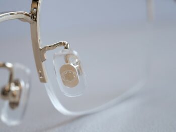 Gọng kính Montblanc Semi-rimless Gold Eyeglasses MB0084OK - Ảnh 8
